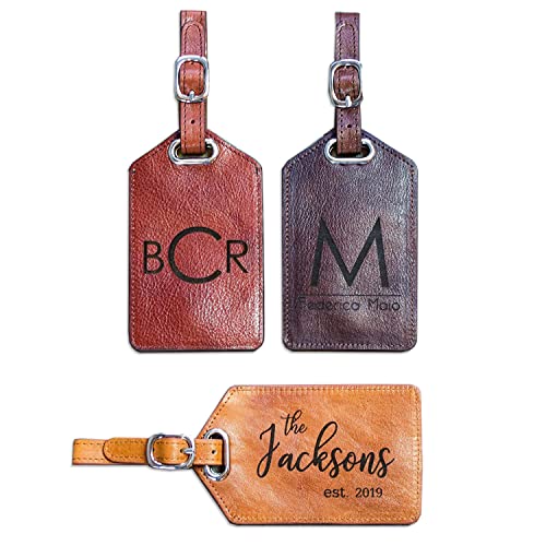 Custom luggage tags leather Clearance