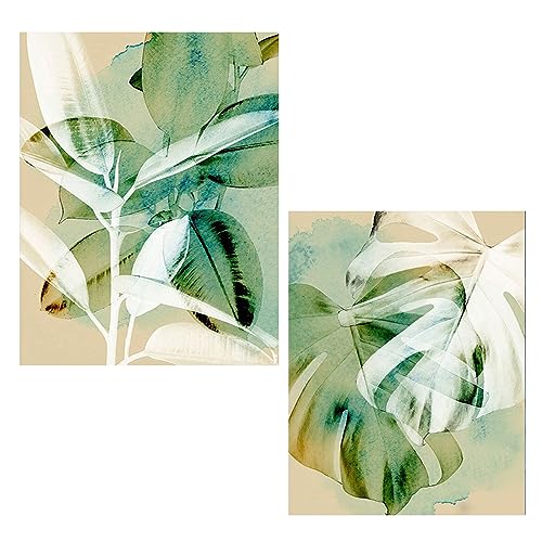 Peinture diamant feuilles vertes pour décorer un salon moderne avec un loisir créatif