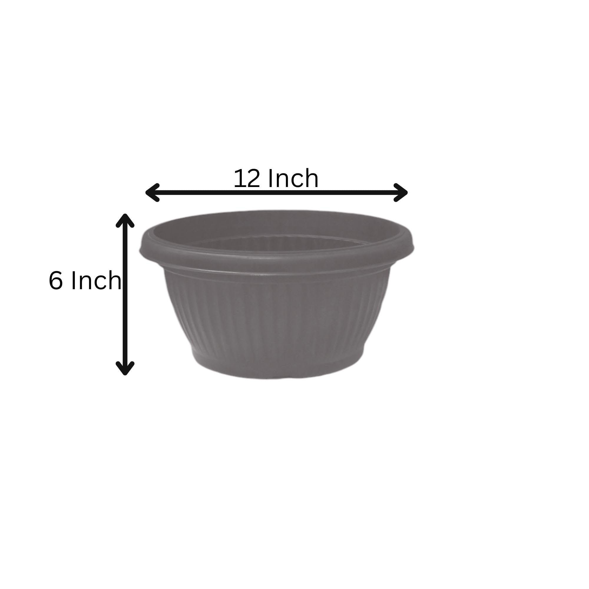 Bello Bowl Bonsai Pots - 4 Pack Black -5