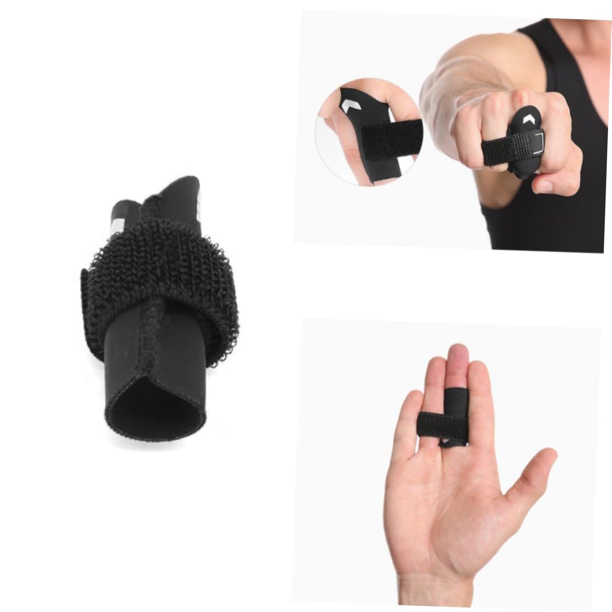 Ipetboom Finger Protector Cover Black Flexible Sports Sleeve for Volleyball Basketball Lightweight Breathable Design Durable Finger Guard Support for Outdoor Activities