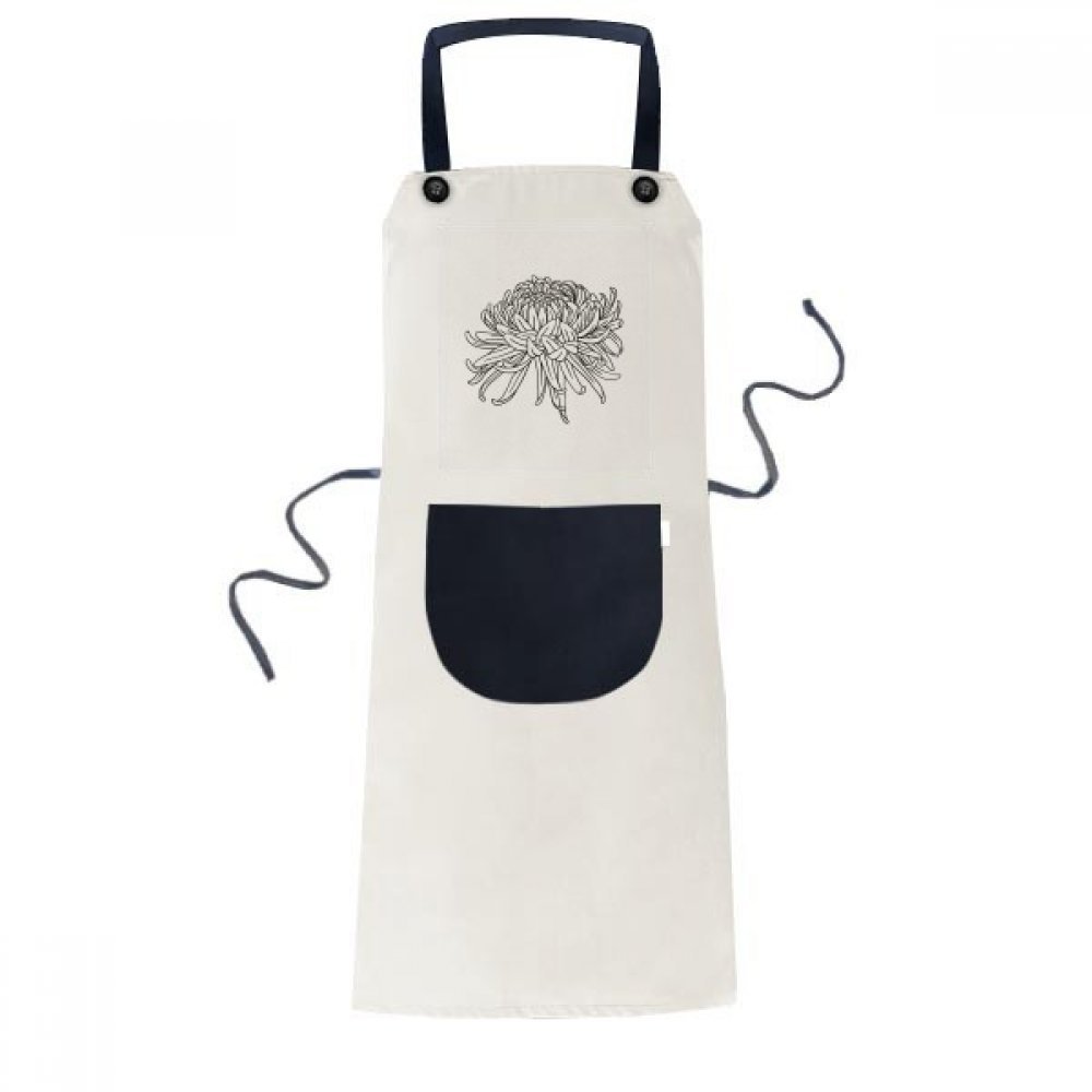 Tablier fleur plante chrysanthème pour cuisiner en famille repas de fête