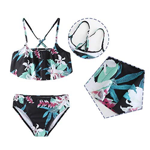 Image of Girls Two Piece Swimsuits Rainbow Bikini Sets Adjustable Strap Bathing Suits