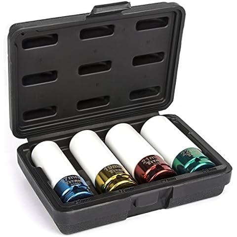 Titan 21095 4-Piece 1/2-Inch Drive Non-marring Impact Deep Lug Nut Socket Set Cover