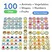 Bimi Boo Wooden Memory Matching Game for Toddlers 3+ Year Old - Memory Match Board Game with Tiles - Cognitive Skill Development Preschool Learning Toy (100 Tiles, 50 Matching Pair Chips, 5 Themes)