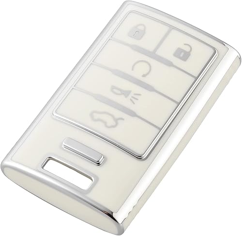 OFFCURVE Funda para llavero de Cadillac, protector de llave de coche de TPU suave para Cadillac SRX ATS ELR XTS 2010 2011 2012 2013 2014 2015,