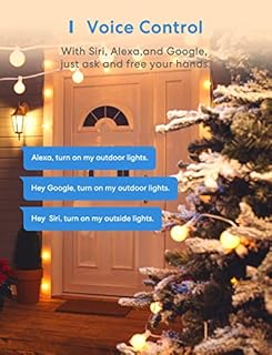 meross Outdoor Smart Plug Compatible with Apple HomeKit, Siri, Alexa, Google Assistant and SmartThings, Waterproof Outdoor Outlet, Remote & Voice Control, Timer, FCC and ETL Certified