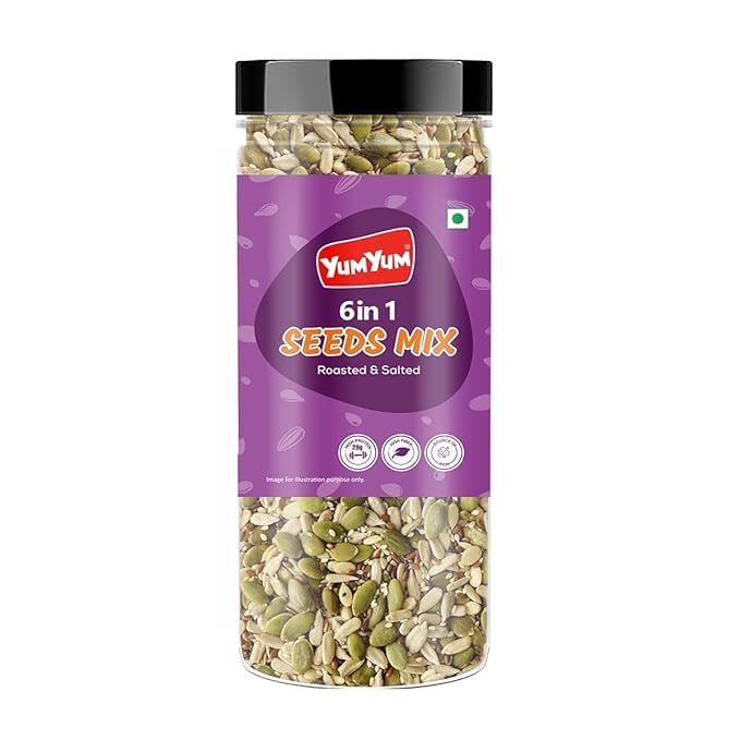 YUM YUM Premium 6 in 1 Seeds Mix 200g | Healthy Edible Seeds Diet Snacks | Natural & Roasted Seed | Rich in Fiber | Mix Seed for Eating | Ready to Eat (B0CSWC9V9H) Amazon Price History, Amazon Price Tracker