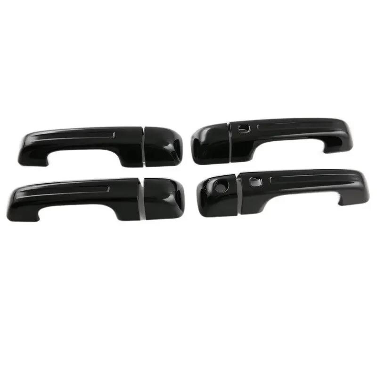 Yytemd Gloss Black Smart Car Exterior Door Handle Cover Moulding Trim Protective Accessorie For Ram 1500 2019-2024 Chrome(Gloss Black Smart)