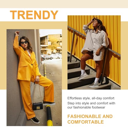 Jeossy Women's Slip On Shoes Casual Fashion Sneakers 8010 Arch Support Loafers for Women with Zipper2