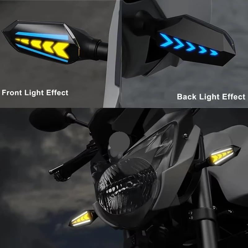 Faro Posteriore Stop Running Indicatori di direzione a LED per motociclette DRL Frecce sequenziali scorrevoli 12V 10mm Luci lampeggianti
