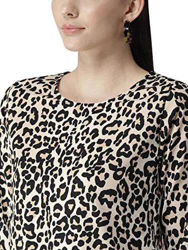 Image of Style Quotient Women Black & Brown Cheetah Print Top