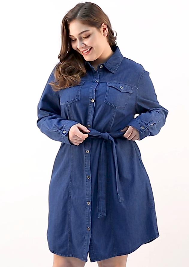 agnes and dora denim shirt dress Orinda Women's Plus Size Dresses Long Sleeves Button Down Jeans Dresses with Pocket 2025 1X Blue Sleeve Length L Size:S or Small child:Secret Garden Pink Dresses – Club