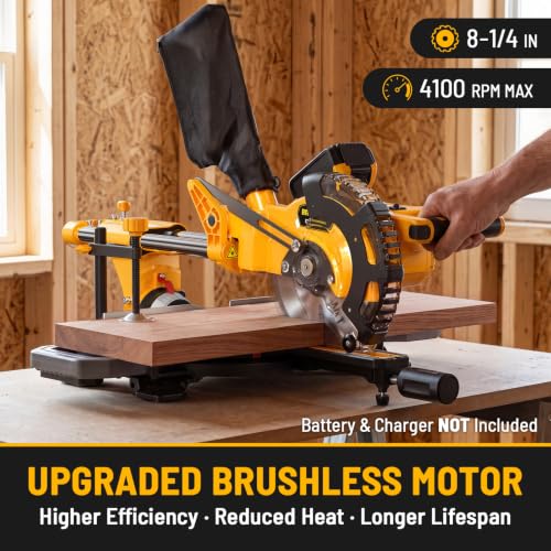 Baikemon 8-1/4-Inch Cordless Sliding Miter Saw