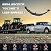 Youxmoto 5 Leaf Springs Tandem Trailer Axle Suspension Kit & U-Bolt & Hanger Kit; 25-1/4