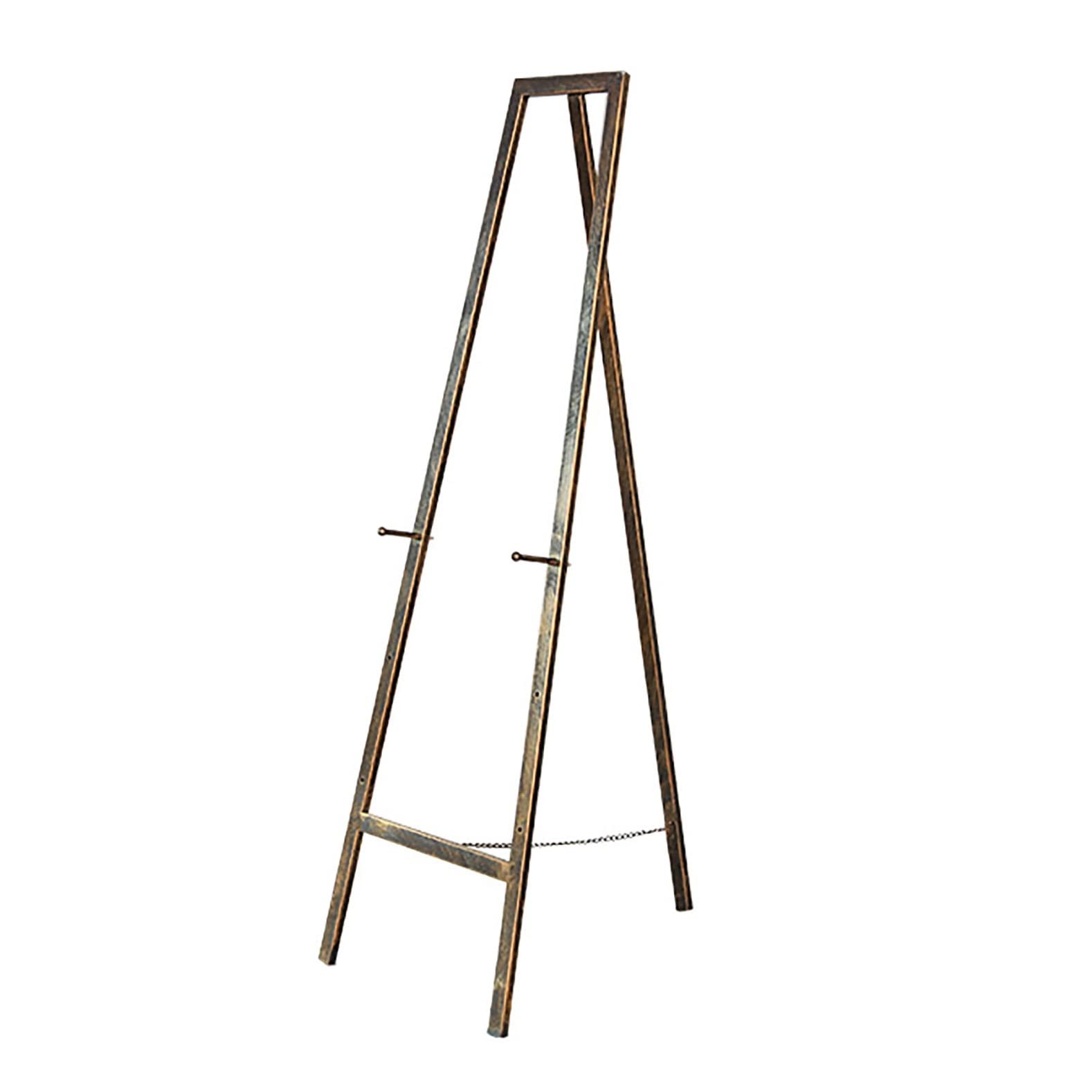 Chevalet industriel nordique en métal avec chaîne, 3 niveaux de hauteur, 120 cm et 150 cm, portable, pliable, pour décoration de mariage et croquis (B 150 cm)