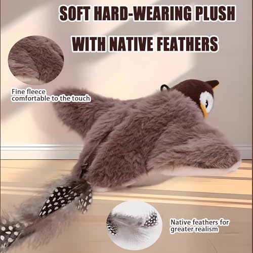 Image of Yewmow Interactive Chirping Bird Cat Toy,2026 Upgrade Flapping Bird Cat Toys,Simulated Chirping Bird Cat Toys,Cat Stimulation Toys for Indoor Cats (Sparrow 1pcs)