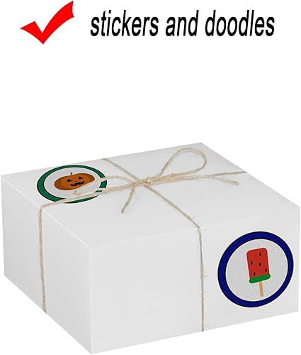 Vista 30 de Xxcxpark 48 cajas de regalo blancas de 4 x 4 x 4 pulgadas, caja decorativa de regalo de regalo con tapa para manualidades, cubos, cupcakes, cajas