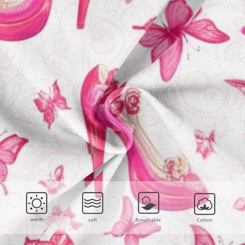 Fancy Toddler Underwear Floral 2t Cotton Panties for Girl Pink High Heeled Shoes Butterflies Kids Briefs Undies3