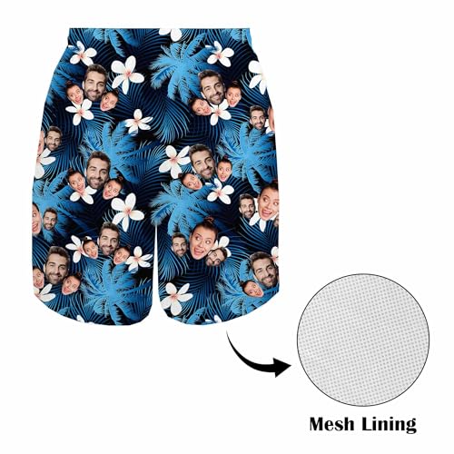 Custom Face Swim Trunks Men Funny Personalized Photo Print American Flag Swim Trunks Shorts Birthday Gifts for Men4