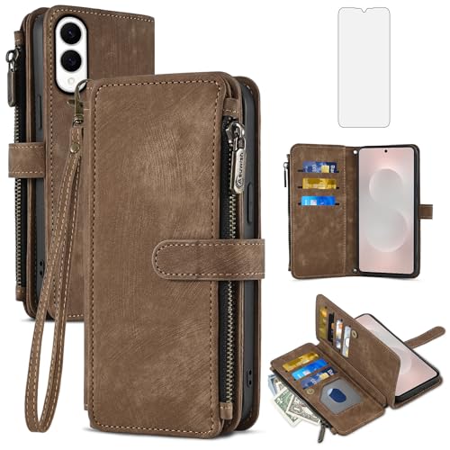 Etui Samsung Galaxy S25 Edge marron élégant pour homme actif
