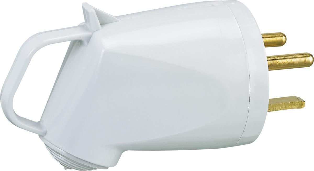 Legrand 096938 Fiche de Puissance Mâle avec Terre et Anneau, 32A, 2 Broches, Gris
