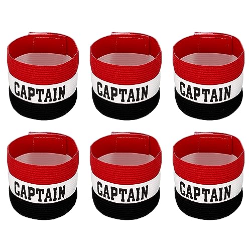 Bandas para entrenamiento de equipos de fútbol PATIKIL elásticas y resistentes en negro blanco y rojo pack de 6