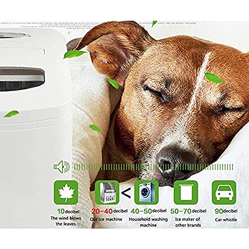 Máquina fabricadora de hielo: cubos listos en 8 minutos, produce 10 kg en 24 horas, portátil y compacta para mostrador, bar o hogar miniatura 3