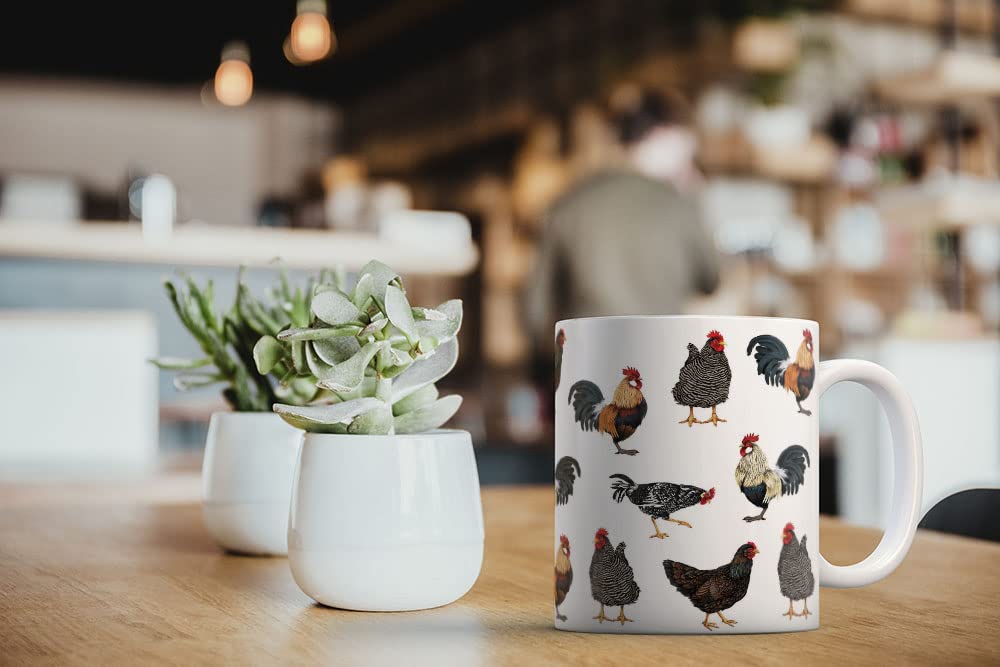 Amazon.com: MUGBREW Barnyard Chicken Roosters Ceramic Coffee Mug Tea Cup,  11 OZ : Home & Kitchen