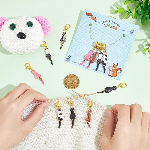 NBEADS 24 Pcs Cat Stitch Markers - Image 3