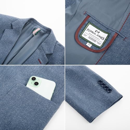 PJ PAUL JONES Mens Blazer Casual Sport Coats Lightweight One Button Suit Jacket for Summer - Image 6