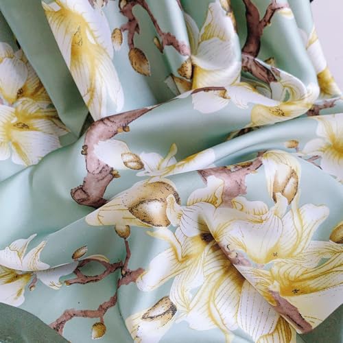Image of MALINA Women's Polyester Silk Satin Stole Scarf - Soft Lightweight Fashion Wrap, Elegant Floral & Gradient Design, summer stole,Scarf For Women,Premium Stole,Large Size 180x90 cm'