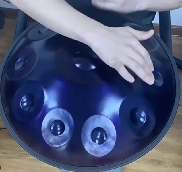 Tambor Handpan 9 Notas en Re Menor 22 pulg miniatura 7