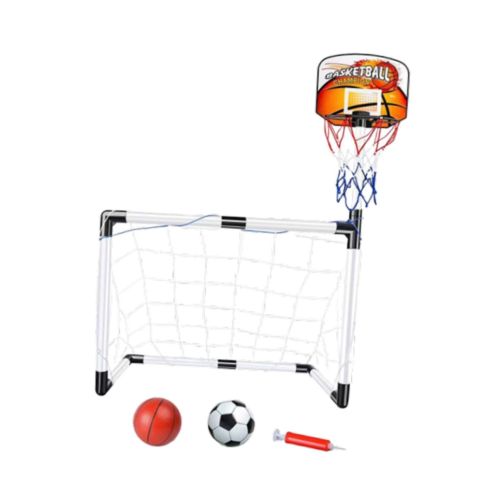 TRENDYNEST® Kids Soccer Goal with Basketball Hoop with Pump for Games Competition Sports Orange 60x32x98cm | Sporting Goods | Team Sports | Soccer | Goals & Nets-image-30