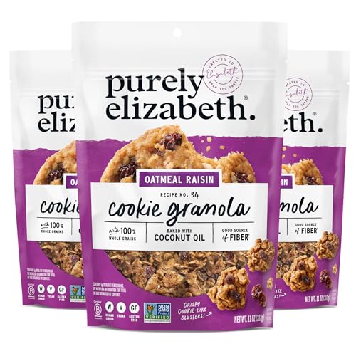 Purely Elizabeth Granola Cookie Oatmeal Raisin 11oz, 3 bags