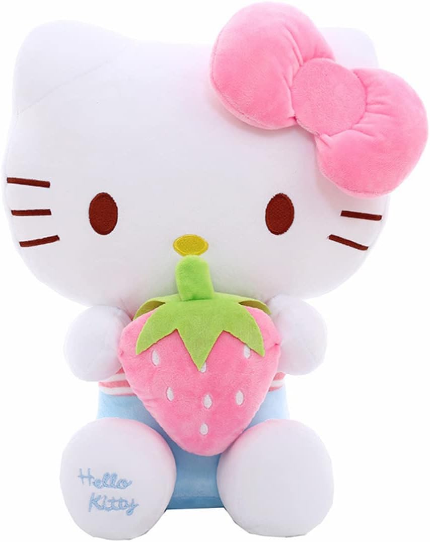 Pink Cat Plush Toys Dolls,Baby Girls Toys 14'', Plush Pillow Stuffed Animals Strawberry