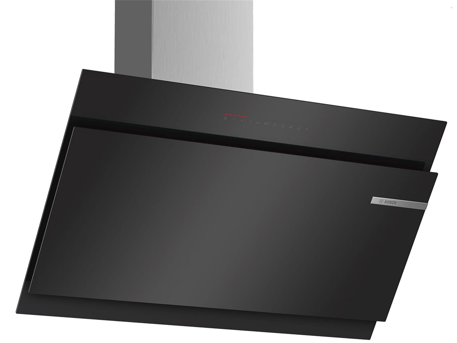 Bosch DWK97JQ60 Serie 6 Schrägesse, 90 cm breit, Um- & Abluft, Made in Germany, PerfectAir Luftgütesensor, EcoSilence Drive leiser und effizienter Motor, LED-Beleuchtung gleichmäßige Ausleuchtung