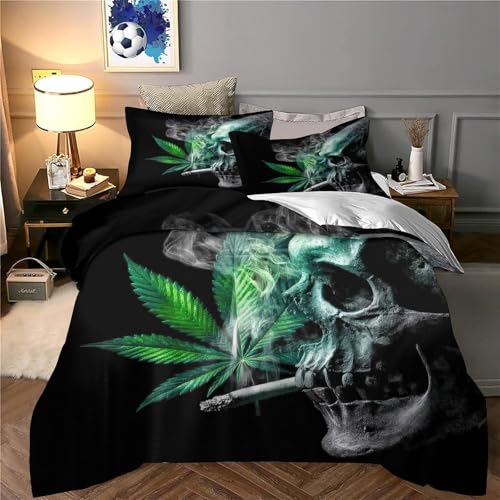 Housse de couette ultra douce effet 3D cannabis pour ado - 6