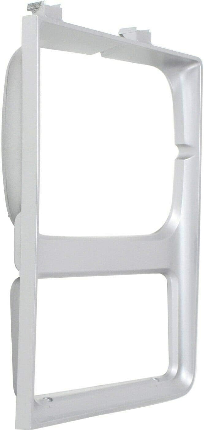 I-MATCH AUTO PARTS Front Left Driver Side Headlight Door Grille Trim Bezel Molding Silver Chrome Textured Plastic For 1985 86 87 1988 Chevrolet GMC Blazer Jimmy Suburban Pickup 15598725 GM2512182