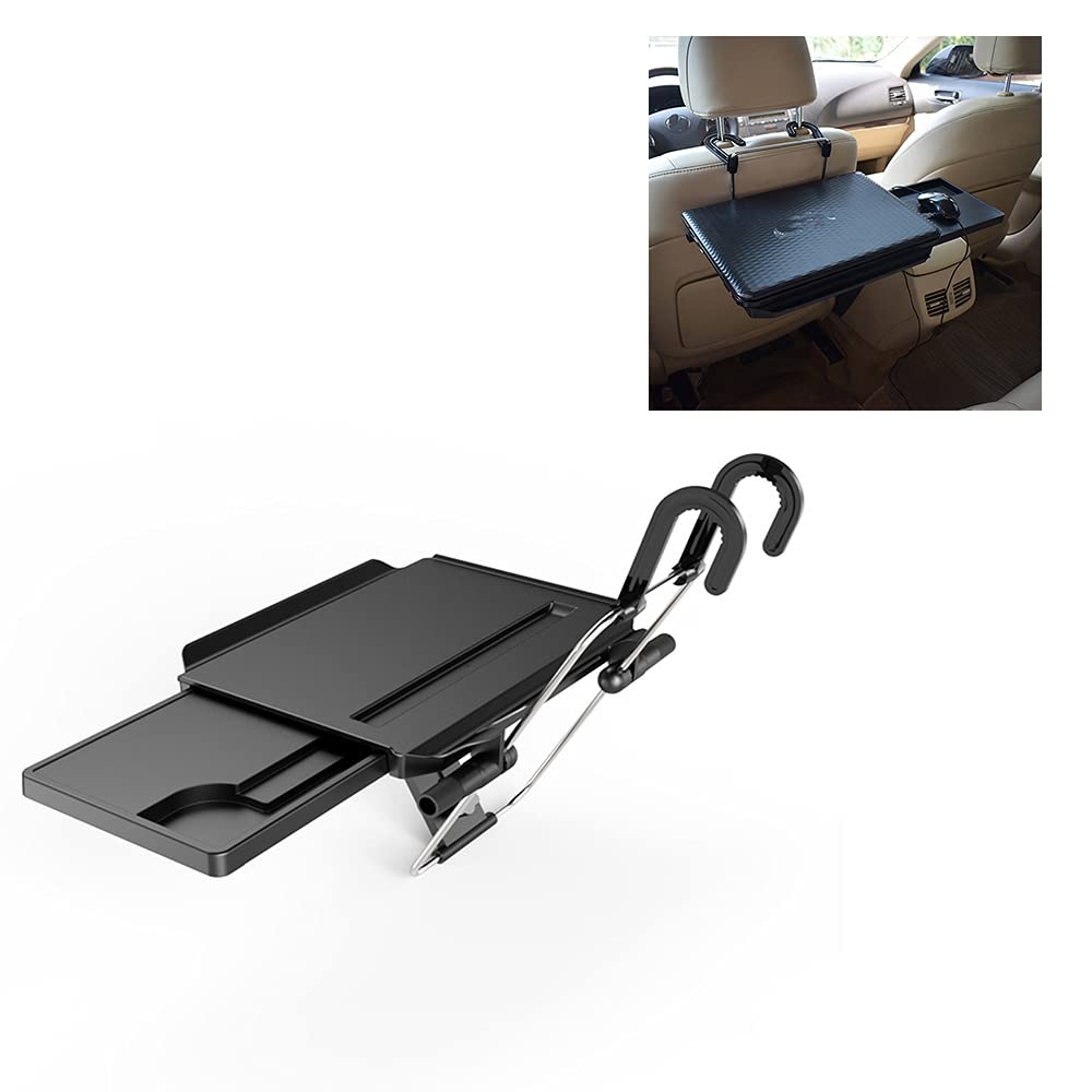 Tavolo pieghevole multifunzione per auto, supporto per computer portatile, tablet, volante, vassoio da scrivania da viaggio con cassetto per telefono
