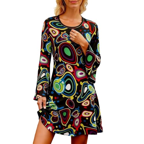 Robe longue bohème élégante pour costume de cosplay rétro années 70