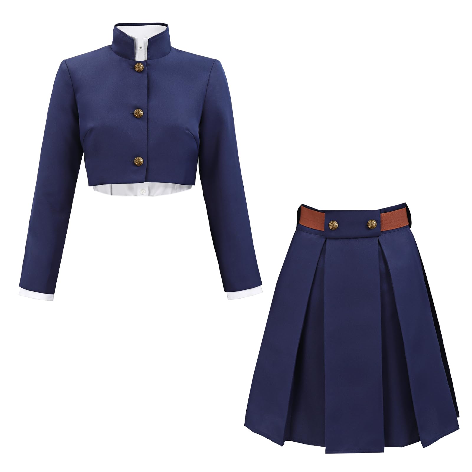 DAZCOS Women's Anime Cosplay Costume US Size Uniform Outfit with Belt Waist Bag for Halloween