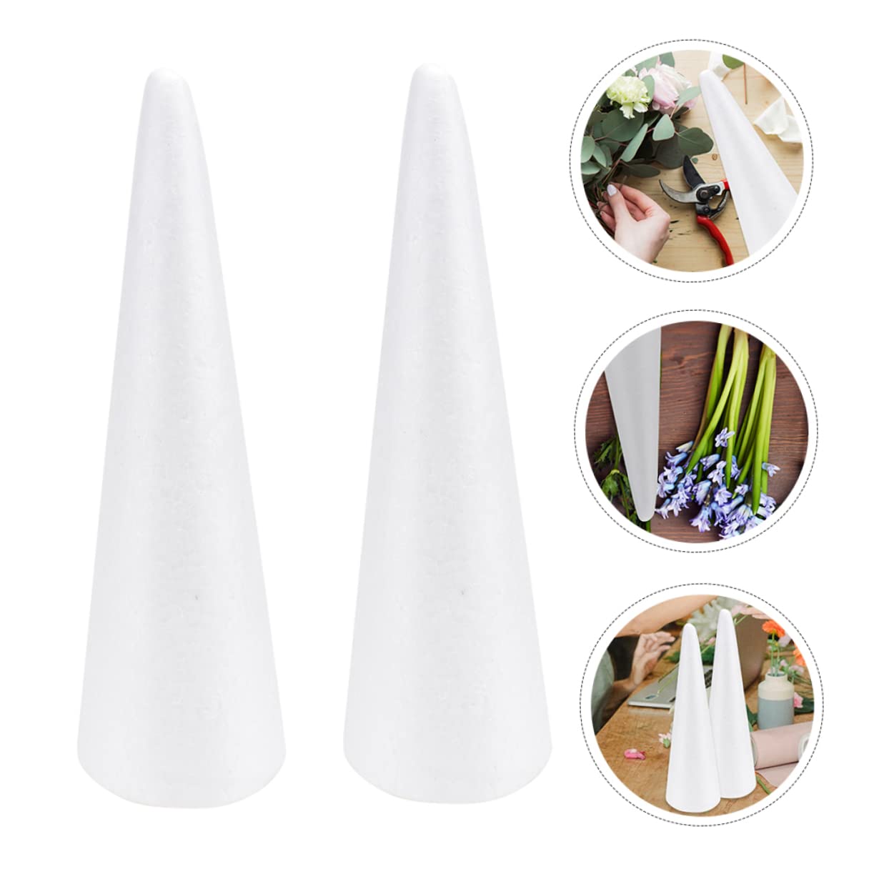ABOOFAN 4pezzi Coni Decorativi Polistirolo per Bimbi per Lavoretti Creativi e Feste Sicuri e Facili da Decorare