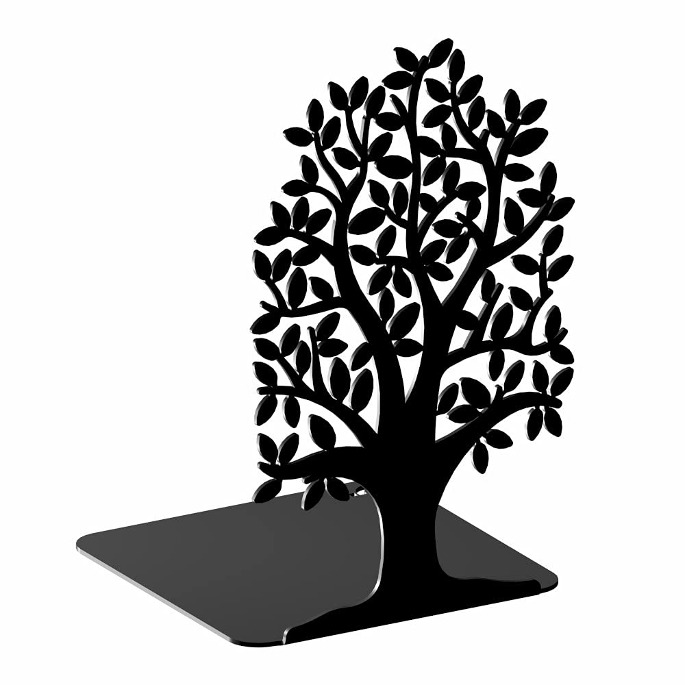 GAMET® - Sujeta Libros de Metal -ÁRBOL- 1 Pieza. Sujetalibros, Soporte para organizar Libros, revistas. Ideal para estantería o Escritorio.