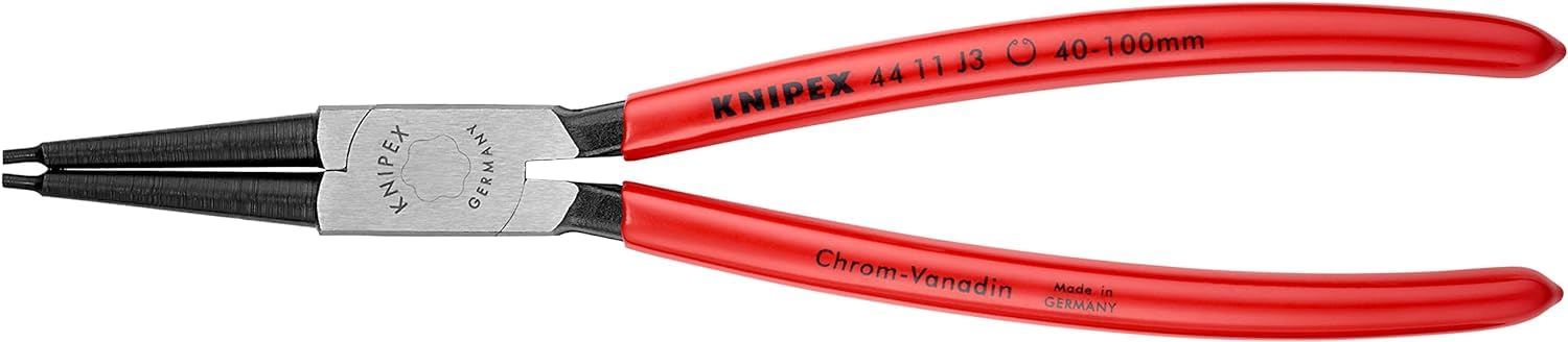 KNIPEX Pinza per anelli di sicurezza per anelli di sicurezza interni a fori rivestiti in resina sintetica 225 mm, 44 11 J3