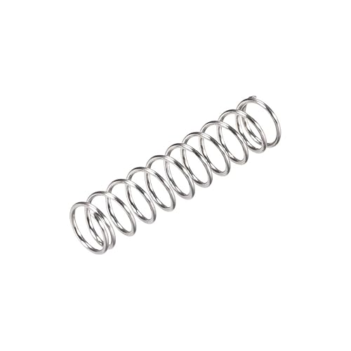 uxcell Resorte de compresión, acero inoxidable 304, diámetro exterior de 0.197in, tamaño de alambre de 0.020in, longitud comprimida de 0.433in,