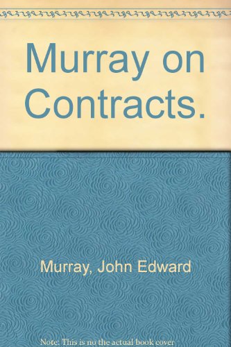 Murray on Contracts. 0672817756 Book Cover