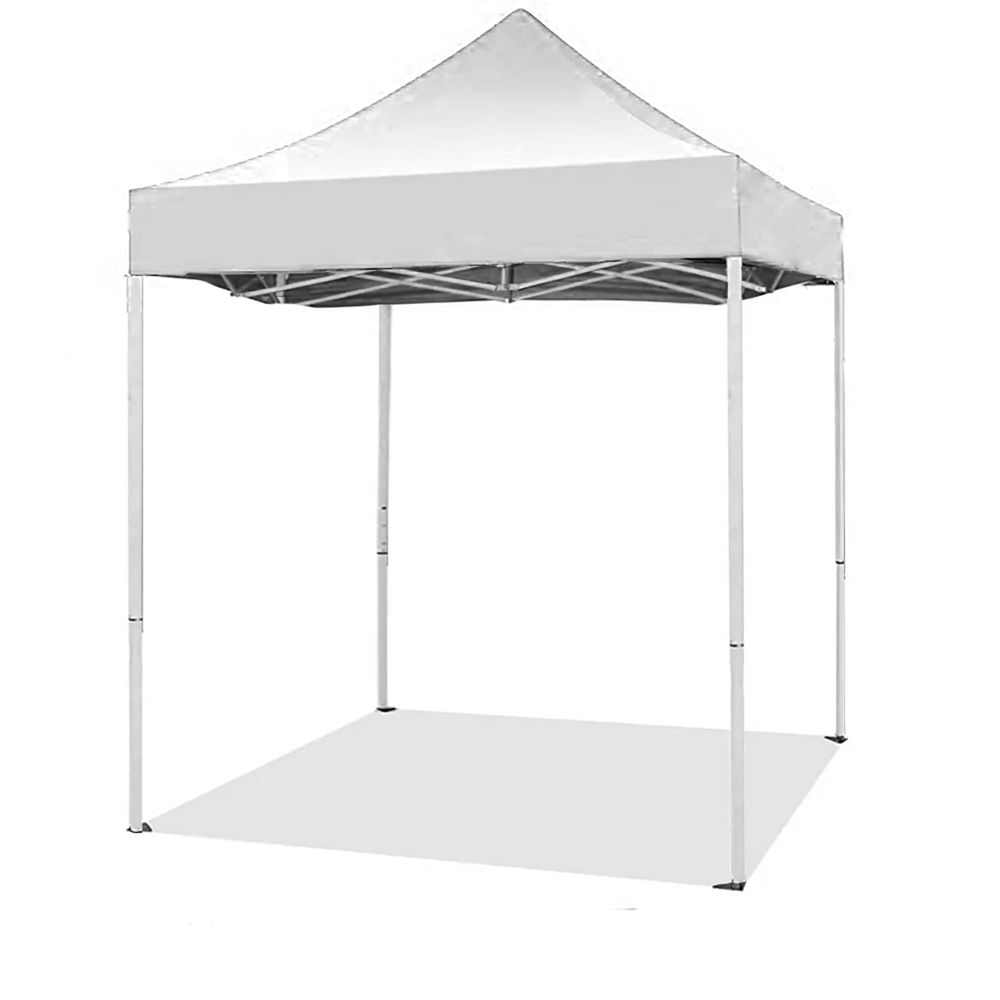 THE SUMMER 2x2 M/6.5x6.5 feet Pop Up Foldable Canopy Tent with 4 Side Open, Gazebo Tent for Outdoor Garden,Event, Picnic, Lawn, Terrace & Promotional (White)