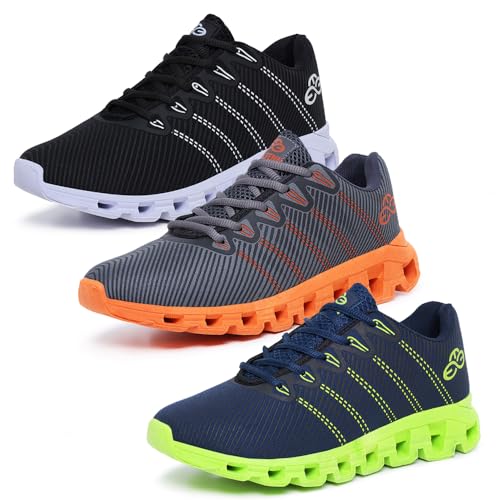 Kit 3 Tênis Esportivo Masculino Confortável Para Caminhada e Acad...