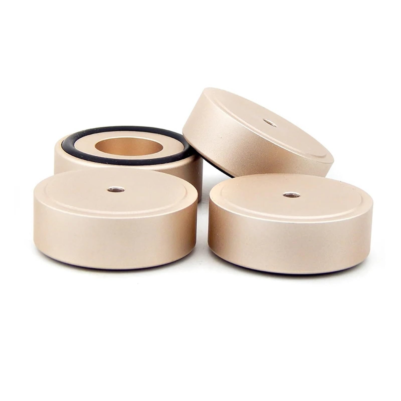 Wzmacniacz Głośnik Podnóżek Dekoder Komputer Audio Podwozie Bufor Absorpcja Tłumienie Aluminiowe Nóżki Maty 44 * 16mm(Faint Gold)