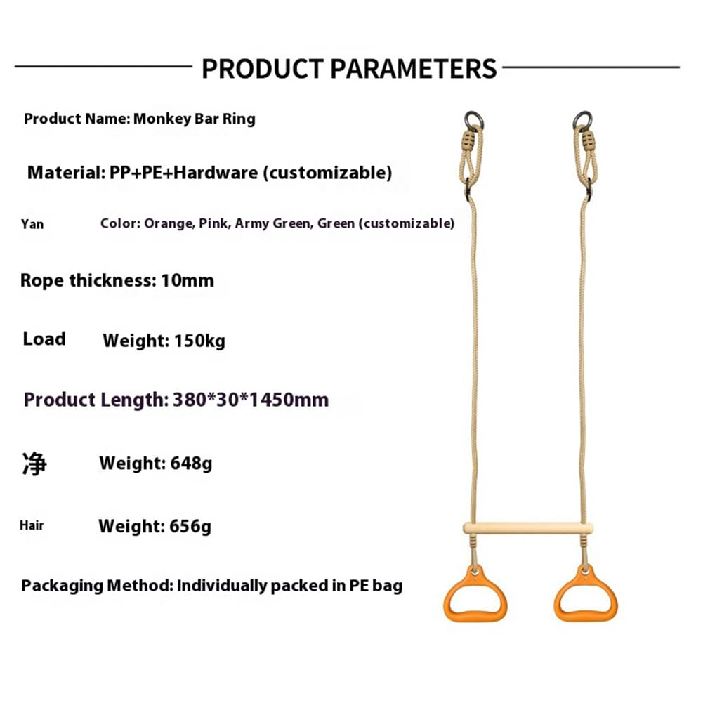 Barra de columpio de trapecio ajustable para niños y adultos, versátil juego de columpio ajustable en altura para gimnasio en casa y parque infantil, divertidas actividades de fitness para todos